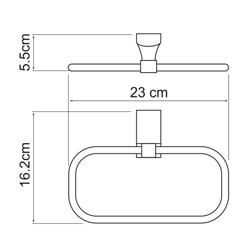 Полотенцедержатель Wasser Kraft Exter K-5260 бронза