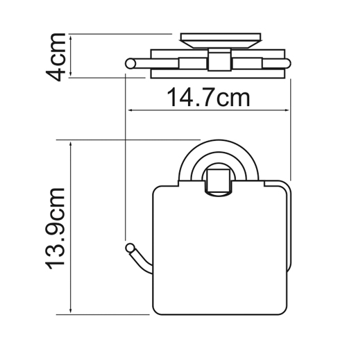 Держатель для туалетной бумаги Wasser Kraft Rhein K-6225