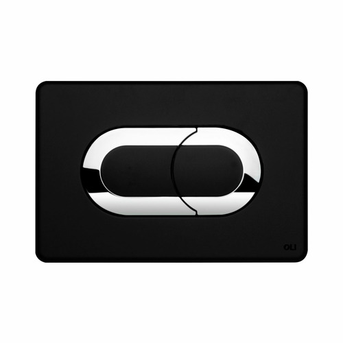 Кнопка смыва Oli Salina 640097 пневматическая двухрежимная черный soft-touch хром глянцевый