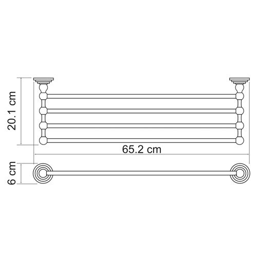 Полка для полотенец Wasser Kraft Ammer K-7011