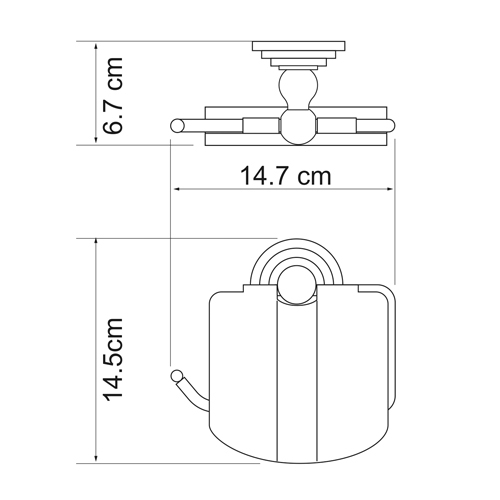 Держатель для туалетной бумаги Wasser Kraft Ammer K-7025