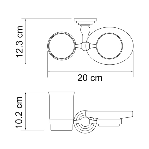 Стакан и мыльница Wasser Kraft Ammer K-7026