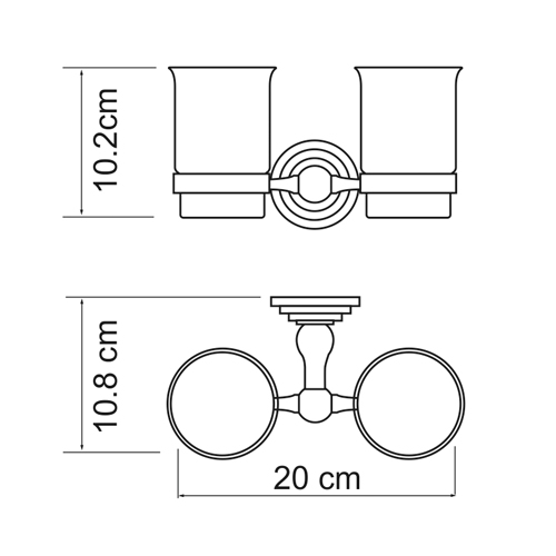 Стакан Wasser Kraft Ammer K-7028D двойной