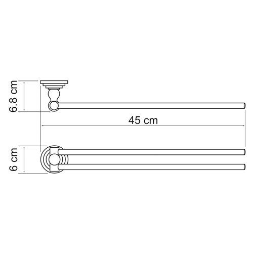 Полотенцедержатель Wasser Kraft Ammer K-7031