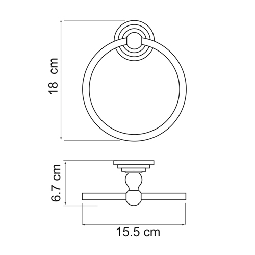 Полотенцедержатель Wasser Kraft Ammer K-7060