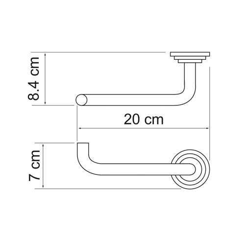 Держатель для туалетной бумаги Wasser Kraft Ammer K-7096