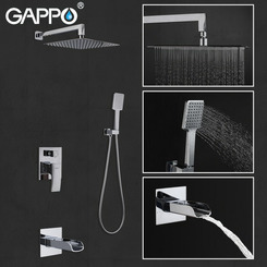 Встраиваемая душевая система Gappo G7107-20 с каскадным изливом
