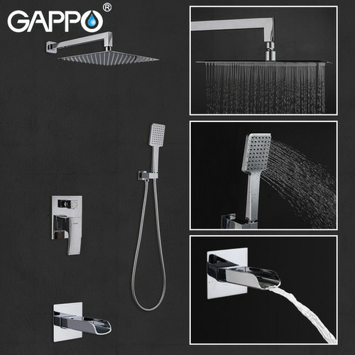 Встраиваемая душевая система Gappo G7107-20 с каскадным изливом