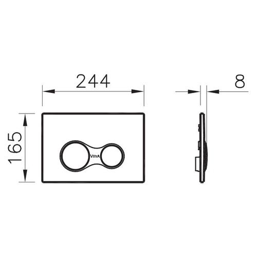 Кнопка смыва Vitra Sirius 740-0411 черная
