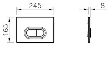 Кнопка смыва Vitra Loop 740-0580 хром