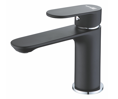 Смеситель Wasserkraft Elbe 7403 для раковины чёрный (покрытие Soft-touch)