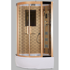 Душевая кабина Niagara Lux 7712G R с гидромассажем Золото