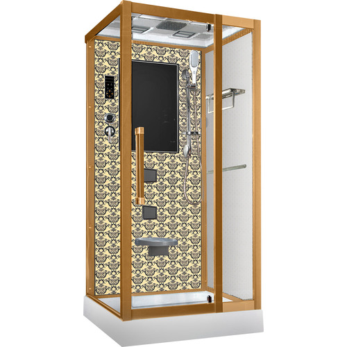 Душевая кабина Niagara Lux 7714G с гидромассажем Золото