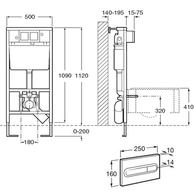 Инсталляция для подвесных унитазов Roca Duplo Wc 7890090020