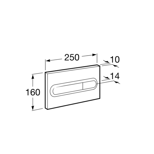 Двойная смывная клавиша Roca Duplo In-Wall PL1 7890095001 хром