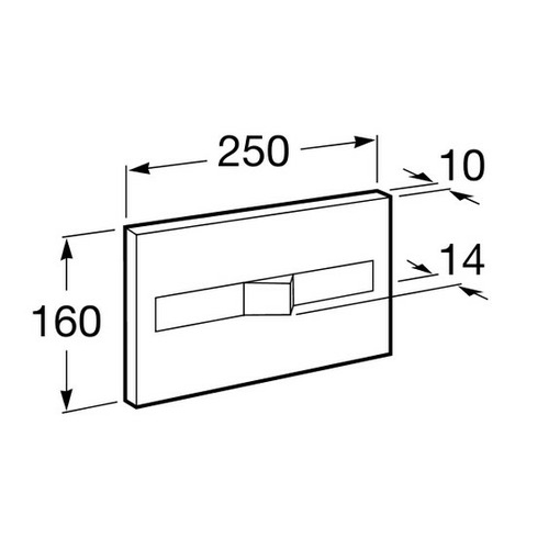 Двойная смывная клавиша Roca Duplo In-Wall PL2 7890096001 хром