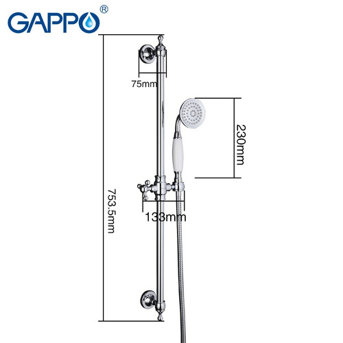 Душевой гарнитур Gappo G8016-4 бронза
