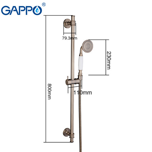 Душевой гарнитур Gappo G8017-4 бронза