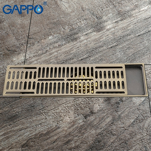 Душевой трап Gappo G83001-4 100х300 бронза