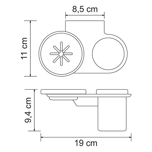 Стакан и мыльница Wasser Kraft Kammel K-8326 с держателем