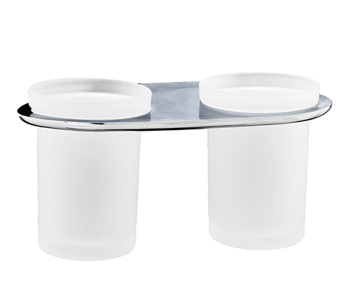 Двойной стакан для зубных щеток Wasser Kraft Kammel K-8328D с держателем