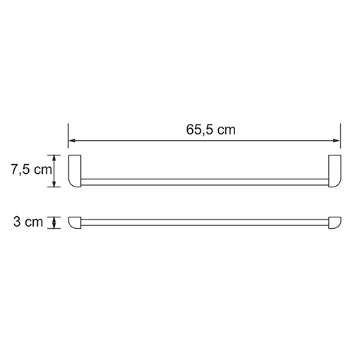 Полотенцедержатель Wasser Kraft Kammel K-8330 WHITE 66 см