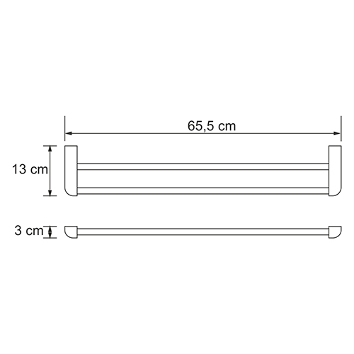 Полотенцедержатель двойной Wasser Kraft Kammel K-8340