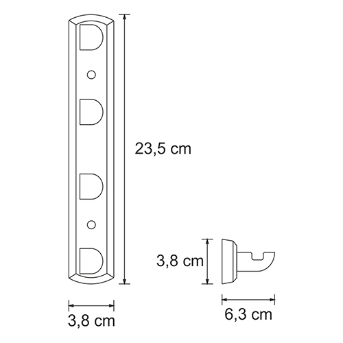 Планка 4 крючка Wasser Kraft Kammel K-8374