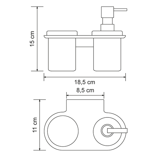 Стакан и дозатор для мыла Wasser Kraft Kammel K-8389 с держателем
