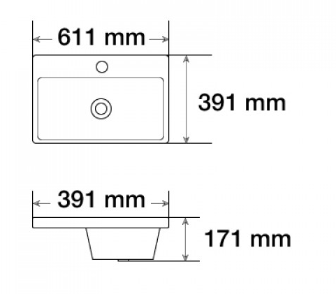Раковина CeramaLux N 9393-60