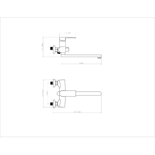 Смеситель для ванны с душем Ammore A4709-C белый