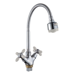 Смеситель для кухни Ammore A5383-3T хром-белый