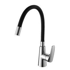 Смеситель для кухни Ammore A5505-1 хром-черный