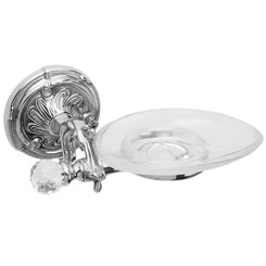 Мыльница подвесная керамика Art&Max Art Barocco Crystal AM-1786-Cr-C Хром
