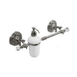 Полотенцедержатель с диспенсером Art&Max Art Barocco Crystal AM-2057D-Cr-C Хром