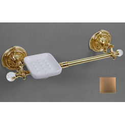 Полотенцедержатель с мыльницей Art&Max Art Barocco Crystal AM-2057P-Br-C Бронза