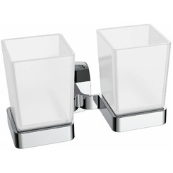 Стакан двойной подвесной CeramaLux Cube 12603 Хром