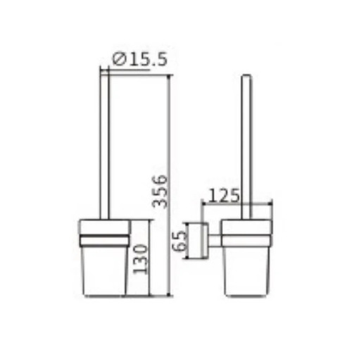 Ершик подвесной CeramaLux Cube 12613 Хром