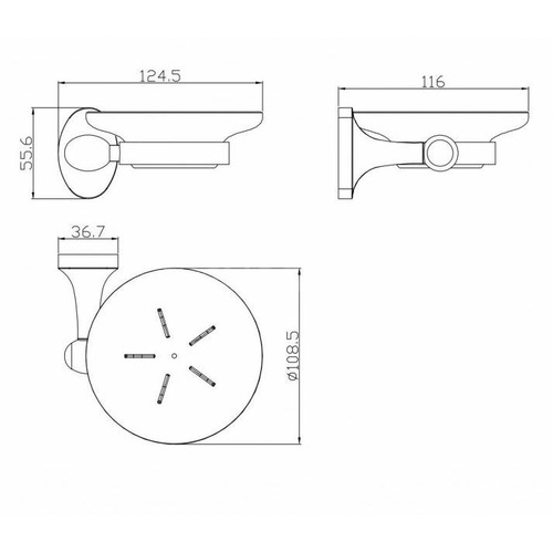 Мыльница стекло CeramaLux Bell 53504 Хром