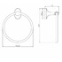 Полотенцедержатель кольцо CeramaLux Bell 53506 Хром