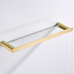 Полка стекло CeramaLux Florenzia 63111 Золото матовое
