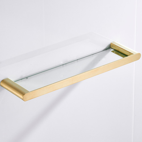 Полка стекло CeramaLux Florenzia 63111 Золото матовое