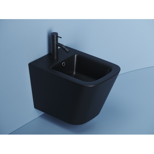 Биде подвесное Ceramica Nova Union CN4010MB 34,5х48,5 см, черный матовый
