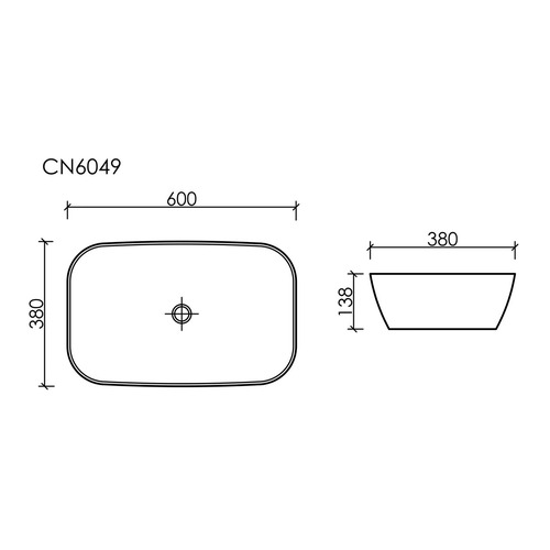 Раковина накладная Ceramica Nova Element CN6049MC 60х38 см, капучино матовый