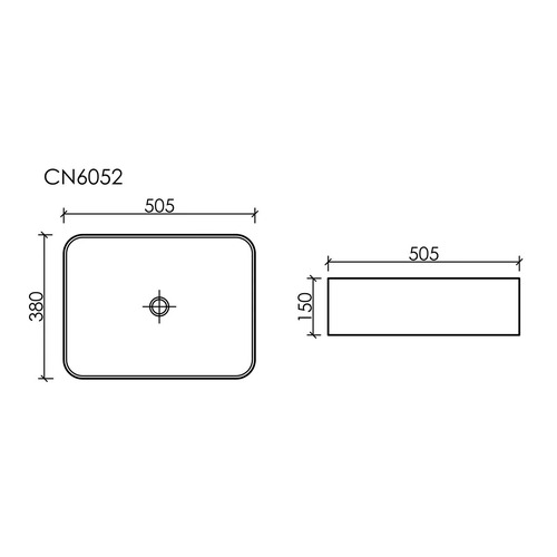 Раковина накладная Ceramica Nova Element CN6052MB 50,5х38 см, черный матовый