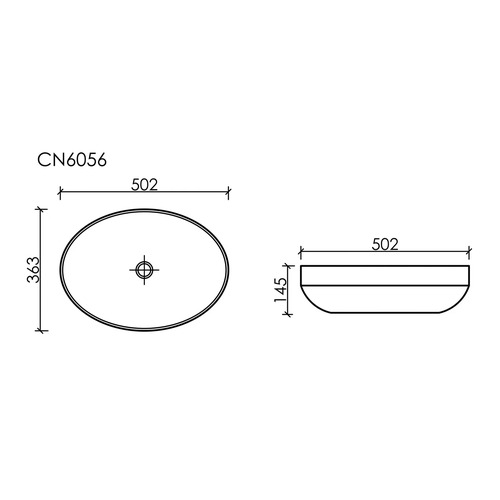 Раковина накладная Ceramica Nova Element CN6056MC 50,2х36,3 см, капучино матовый