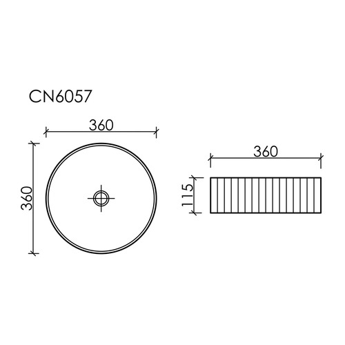 Раковина накладная Ceramica Nova Element CN6057MW 36х36 см, белая матовая