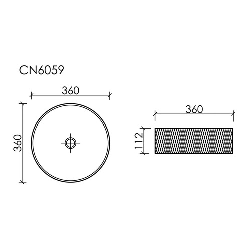 Раковина накладная Ceramica Nova Cristal CN6059 36х36 см, неон