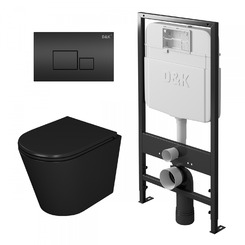 Комплект D&K DS1022502 - унитаз DT1026025, инсталляция DI8055119, клавиша смыва DB1519025