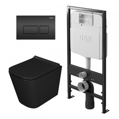 Комплект D&K DS1432501 - унитаз DT1436025, инсталляция DI8055119, клавиша смыва DB1439025